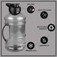 Large gym water bottle with built-in mixer