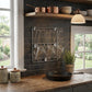 Kitchen wall-mounted hanging glass holder rack made of stainless steel