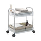 Organized storage trolley with two layers for daily essentials and snacks