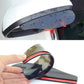 Close-up of rainproof car mirror cover on a car side mirror.