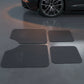 Easy-to-clean rubber car floor mats in 4-piece universal set