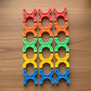 Stacking blocks set designed to improve motor skills in children