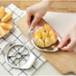 The Quickslice apple cutter, ready to core and slice apples efficiently.