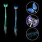 Close-up of vibrant LED butterfly hair braid clip design