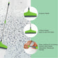Multi-angle view of the adjustable floor wiper in action on a tiled floor.