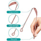 Copper tongue scraper as an essential oral health tool for fresh breath.