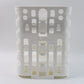 Plastic kitchen shelf organizer with three tiers for pantry storage