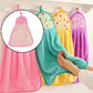 Hanging hand towel with loop on strong adhesive wall hook in bathroom