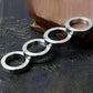 Durable stainless steel anxiety relief ring, showcasing its robust build and elegant finish.