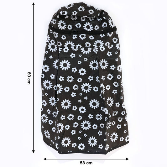 Gas cylinder fully covered by floral fabric LPG cylinder cover