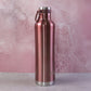 Close up view of vacuum insulated stainless steel water bottle lid