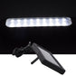 Eco shine mode lit on outdoor hanging solar LED light in garden setting