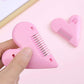 Compact heart-grip trimming scissors, travel-friendly