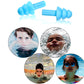 Comfortable and effective XcelSafe foam ear plugs, shown reducing noise for improved sleep and concentration.