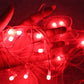 Luxury set of red LED fairy decorative string lights glowing gracefully