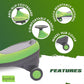 Kids ride on toy car highlighting smooth motion and safety features