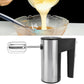 Electric hand mixer with quick-release stainless steel attachments