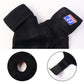 Close-up of elastic knee support strap with adjustable velcro closure