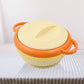 800ml insulated hot pot displaying its heat retention features.