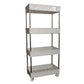 Flexible 4 layer kitchen storage rack with steel and plastic