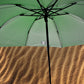 Ergonomic handle and sturdy frame of the windproof travel umbrella.