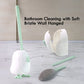 Bathroom cleaning brush set featuring flexible brush head