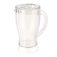 Lemon jug with clear body and spill-resistant lid for fresh drinks