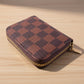 Zipper pouch style card wallet for safe card storage
