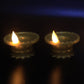 Water sensor LED diya showing golden finish and light sensor mechanism