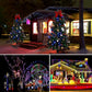 Another view of the versatile LED string lights in a decorative arrangement.