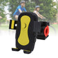 Motorcycle phone mount demonstrating 360-degree rotation.