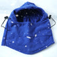 Winter fleece face mask ready to protect face and neck from wind chill