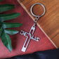 Religious faith keychain with Gujarati Jesus inscription