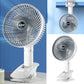 USB fan placed on desk stand for convenient airflow