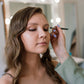 Portable makeup brushes with soft bristles for face and eye makeup