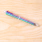 Multiple angles of the 6-in-1 multicolor ball pen highlighting ergonomic design.