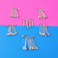 Single metal safety pin with smooth finish for fabric fastening