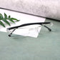 Lightweight rimless reading glasses with flexible temples for secure fit