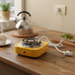 Top view of single coil electric hot plate for cooking and warming