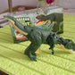 Close-up of the dinosaur toy's textured skin and detailed features.