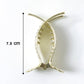 Side view of premium crystal studded hair claw clip