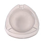 Unbreakable transparent white plastic ashtray with flat base