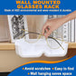 Bathroom wall featuring the adhesive sunglasses organizer, providing convenient access to eyewear.