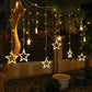 Product packaging for the 12 Stars LED Curtain Lights, indicating contents.