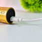 The men's electric hair trimmer charging via its dedicated power adapter.