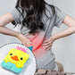 Small hot water bag with yellow duck print, ideal for targeted pain relief.
