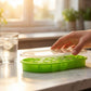 Oval silicone ice cube maker tray suitable for drinks and cocktails