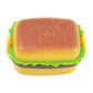 Close-up detailed view of happy meal burger shape sharpener for kids