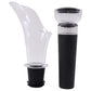 Wine stopper combo creating tight seal on wine bottle