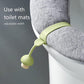Close-up of the adjustable silicone toilet seat lifter band.